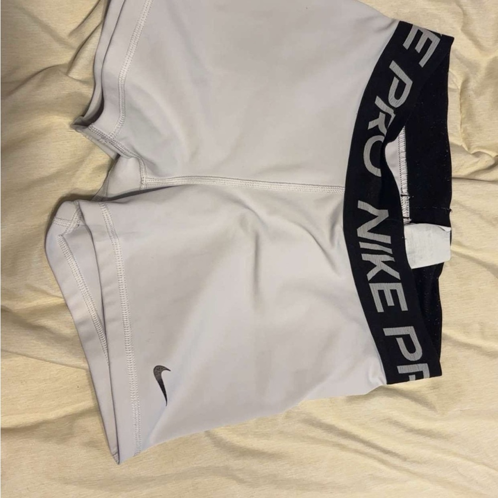 Nike White and Black Athletic Shorts